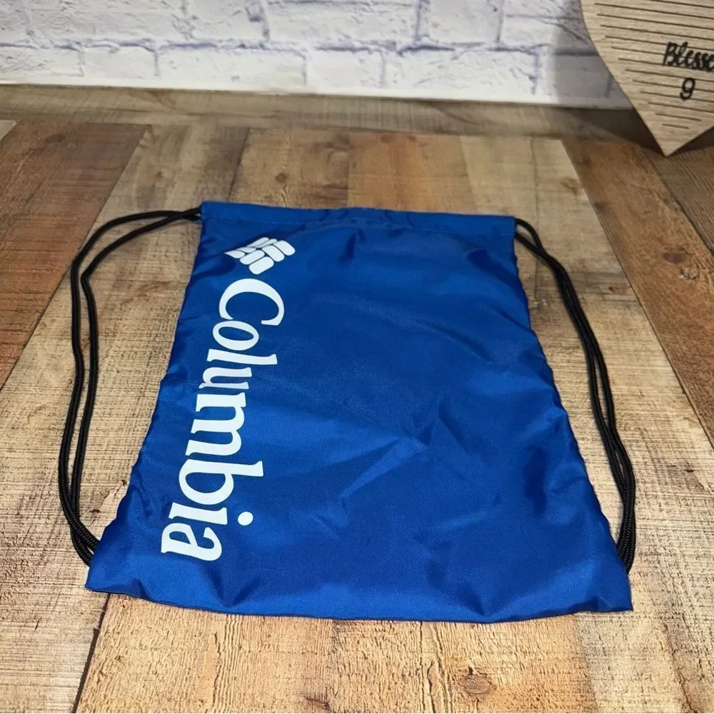 Columbia Drawstring Bag Blue Draw String Pack Brand new